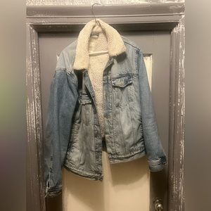 Winter Jean jacket faux fur inside